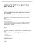 LIFEGUARD TEST YMCA QUESTIONS AND ANSWERS