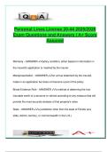 Florida Personal Lines License 20-44 Exam Prep &lpar;2025&sol;2026&rpar; &vert; PIP&comma; PAP&comma; Valued Policy Law&comma; Ethics&comma; Coverage Terms &vert; FLDFS State
