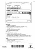 Pearson Edexcel A level Physics Paper 1 2025 &lpar;9PHO&sol;01&colon; Advanced Physics I&rpar;