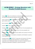 UCSB EEMB 2 - Ecology Questions with  Detailed Verified Answers