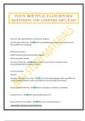 FLETC BOP FINAL EXAM 2025&sol;2026 QUESTIONS AND ANSWERS 100&percnt; PASS