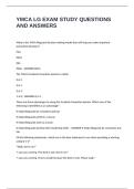 YMCA LG EXAM STUDY QUESTIONS AND ANSWERS