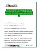 California State Licensing Exam &vert; Personal Lines Insurance &vert; 2025&sol;2026 &vert; 180&plus; Practice Questions with Answers &vert; HO-Policies&comma; Auto&comma; Liability
