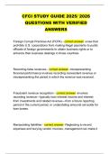 CFCI STUDY GUIDE 2025&sol; 2026  QUESTIONS WITH VERIFIED  ANSWERS