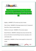 VIRGINIA PERSONAL LINES   EXAM COMPLETE PACKAGE DEAL