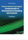 Solution Manual For Fundamentals of Environmental Sampling and Analysis 2nd Edition by Chunlong Zhang &vert;&vert;ISBN&colon;9781119778561