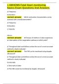 1 AWHONN Fetal Heart monitoring basics Exam Questions And Answers&period;docx