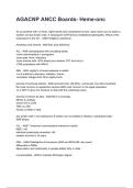 AGACNP ANCC Boards- Heme-onc NEWEST 2026&sol;2027 ACTUAL EXAM COMPLETE QUESTIONS AND CORRECT DETAILED ANSWERS &lpar;VERIFIED ANSWERS&rpar; &vert;ALREADY GRADED A&plus;&vert;&vert;BRAND NEW&excl;&excl;