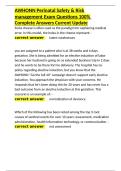 AWHONN Perinatal Safety & Risk management Exam Questions 100- Complete Answers Current Update&period;docx
