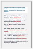 Surgical First Assist Exam 2025&sol;2026 Actual Complete                 Real Exam Questions & Correct  Answers &vert; 100&percnt; Verified  solutions &vert;  Already Graded A&plus; &vert;  Newest Exam &vert;  Just  Released&excl;&excl;