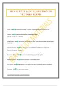 MCV4U UNIT 1&colon; INTRODUCTION TO VECTORS TERMS