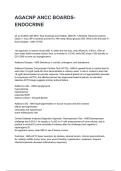 AGACNP ANCC BOARDS- ENDOCRINE NEWEST 2026&sol;2027 ACTUAL EXAM COMPLETE QUESTIONS AND CORRECT DETAILED ANSWERS &lpar;VERIFIED ANSWERS&rpar; &vert;ALREADY GRADED A&plus;&vert;&vert;BRAND NEW&excl;&excl;