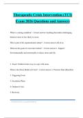 TCI &lpar;Therapeutic Crisis Intervention&rpar; Created for MPA Exam 2026 Questions and Answers