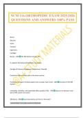 NCM 116-ORTHOPEDIC EXAM 2025&sol;2026 QUESTIONS AND ANSWERS 100&percnt; PASS
