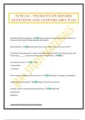 NCM 116 &ndash; NEURO EXAM 2025&sol;2026 QUESTIONS AND ANSWERS 100&percnt; PASS