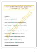 NCM 116 EXAM 2025&sol;2026 QUESTIONS AND ANSWERS 100&percnt; PASS