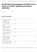 ES 200 FINAL EXAM Questions with 100&percnt; Correct Answers &vert; Verified &vert; Updated &lpar;Actual Exam&rpar; 20252026
