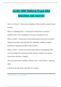 ALHS 1090 Midterm Exam 2026 Questions and Answers