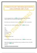 NUR6121 EXAM 3 2025&sol;2026 QUESTIONS AND ANSWERS 100&percnt; PASS