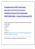 ScribeAmerica VCRT Final Exam  Questions And Correct Answers  &lpar;Verified Answers&rpar; Plus Rationales  2025&vert;2026 Q&A &vert; Instant Download Pdf