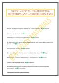 NURS 1145 FINAL EXAM 2025&sol;2026 QUESTIONS AND ANSWERS 100&percnt; PASS