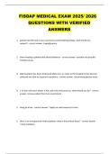 FISDAP MEDICAL EXAM 2025&sol; 2026  QUESTIONS WITH VERIFIED  ANSWERS 