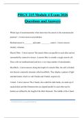 PHGY 215 Module 4 Exam 2026 Questions and Answers