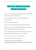 PHGY 215 - Module 2 Exam 2026 Questions and Answers