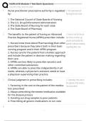 NURS 618 Module 1 Test Bank Questions