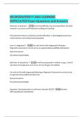 NEURODIVERSITY AND LEARNING  DIFFICULTIES Exam Questions and Answers 