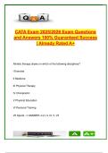 CATA Exam 2025&sol;2026 &vert; 200&plus; Questions & Answers &vert; Injury Management&comma; Evidence-Based Practice&comma; Nutrition &vert; Canadian Athletic Therapists Association