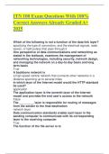 ITN 100 Exam Questions With 100&percnt; Correct Answers Already Graded A&plus; 2025