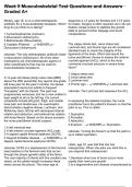 Week 5 Musculoskeletal Test Questions and Answers Graded A&plus;