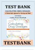 Test Bank for Calculating Drug Dosages&colon; A Patient-Safe Approach To Nursing And Math 2nd Edition&comma; 2e&comma; By Sandra Luz Martinez De Castillo And Maryanne Werner&comma; All Chapters 1-22 &vert; LATEST