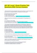 AIC 301 Level 1 Exam Practice Test Questions With Correct Answers