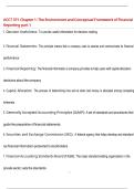 ACCT 371 Chapter 1&colon; The Environment and Conceptual Framework of Financial  Reporting part 1 Questions with 100&percnt; Correct Answers &vert; Verified &vert; Latest Update 