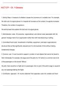ACCT-371 - Ch&period; 1 Glossary Questions with 100&percnt; Correct Answers &vert; Verified &vert; Latest Update 