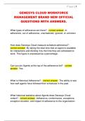 GENESYS CLOUD WORKFORCE  MANAGEMENT BRAND NEW OFFICIAL  QUESTIONS WITH ANSWERS.