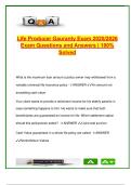 Title&colon; Life Producer Exam 2025&sol;2026 &ndash; 100&plus; Solved Q&As &ndash; Policies&comma; Riders&comma; Taxation&comma; Replacement Rules &ndash; Licensing
