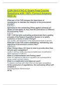 CON 3910 FAC-C Exam Prep Course Questions with 100&percnt; Correct Answers 2025 A&plus;