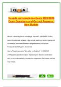 NEVADA JURISPRUDENCE   EXAM COMPLETE PACKAGE DEAL