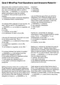 Quiz 2 MindTap Test Questions and Answers Rated A