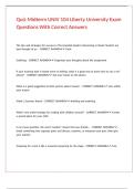 Quiz Midterm UNIV 104 LIberty University Exam Questions With Correct Answers.