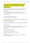 TCFP & GFD HAZMAT AWARENESS&sol;OPS TEST EXAM QUESTIONS AND ANSWERS RATED A&plus; 2025&sol;2026 UPDATED NEW&excl;&excl;