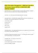 WGU Information Management - C468 Exam Questions and answers Newest RATED A&plus; 2025&sol;2026 100&percnt; VERIFIED CORRECT 