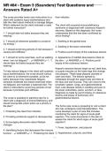 NR 464 - Exam 3 (Saunders) Test Questions and Answers Rated A+