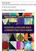Test Bank for Foundations for Population Health in Community Public Health Nursing 6th Edition