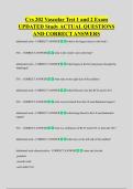 Cvs 202 Vascular Test 1 and 2 Exam  UPDATED Study ACTUAL QUESTIONS  AND CORRECT ANSWERS