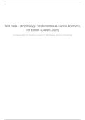 Test Bank - Microbiology Fundamentals-A Clinical Approach&comma; 4th Edition &lpar;Cowan&comma; 2025&rpar;
