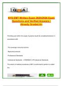 NYS EMT Written Exam 2025 &vert; 100 Practice Questions with Answers &vert; Trauma&comma; CPR&comma; Airway&comma; Medical Emergencies